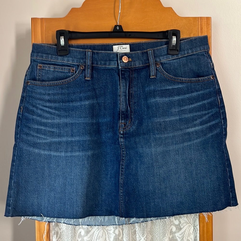 J.Crew Trademark Blue Denim Mini Skirt, Size 31